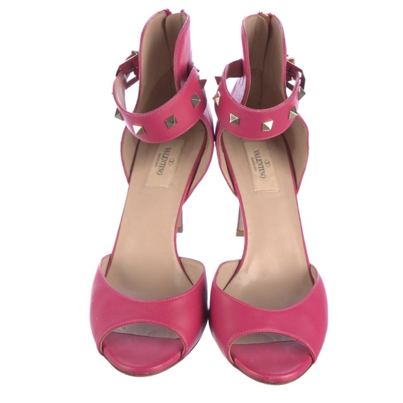 Valentino Leather D'Orsay Rockstud Pumps - Picture 6 of 8